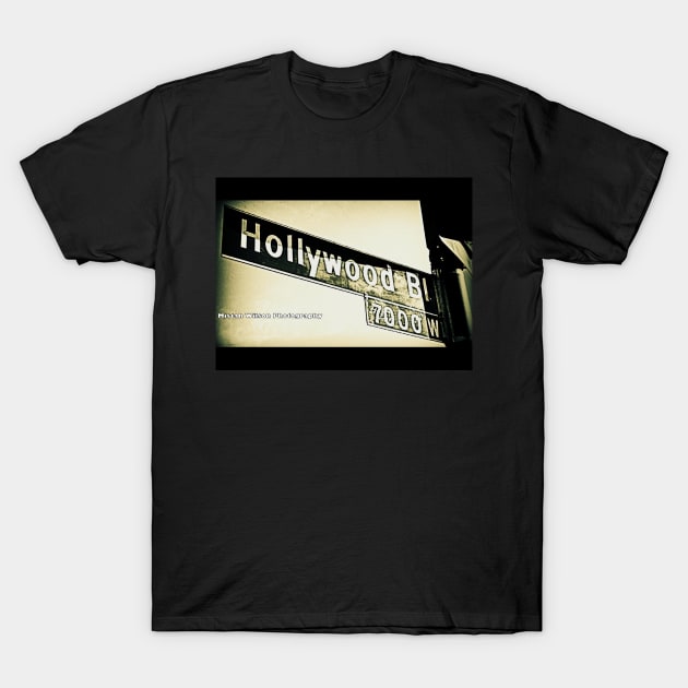 Hollywood Boulevard, Hollywood, California by Mistah Wilson T-Shirt by MistahWilson